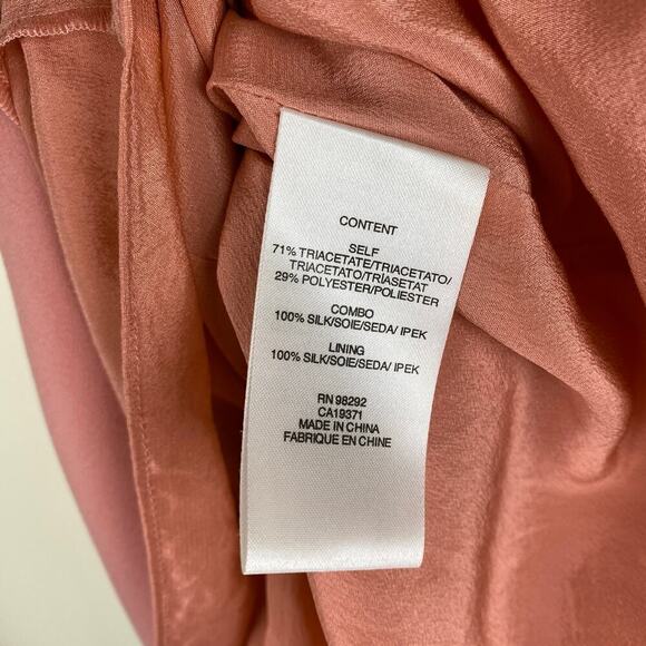 Tibi V Draped Midi Dress Size 0 Pink Haze Crepe Jumper Asymmetric Guest Designer - Picture 14 of 16